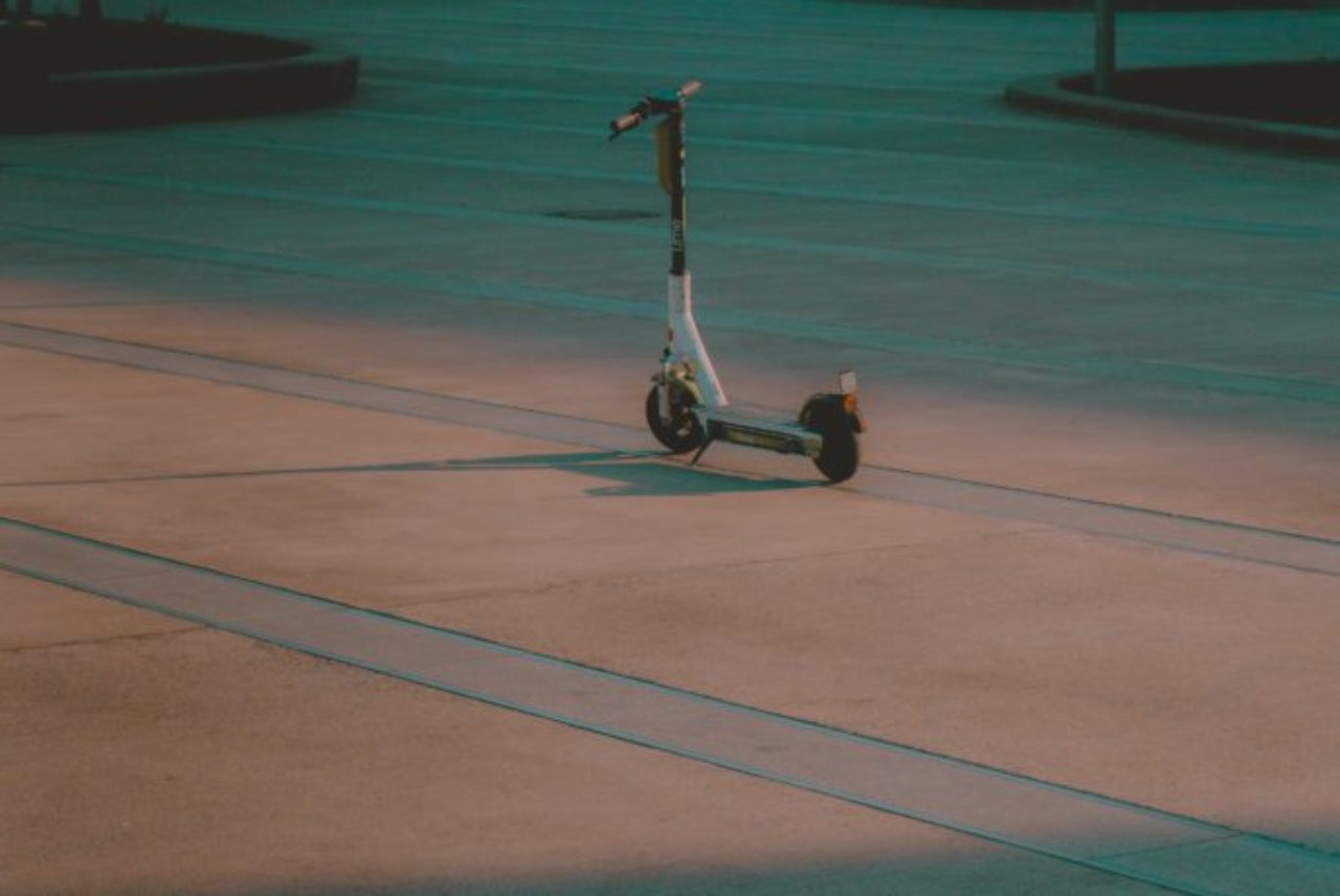 black-and-white-scooter-on-street-4045750-1